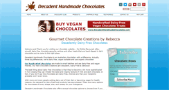 Desktop Screenshot of decadenthandmadechocolates.com