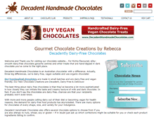 Tablet Screenshot of decadenthandmadechocolates.com